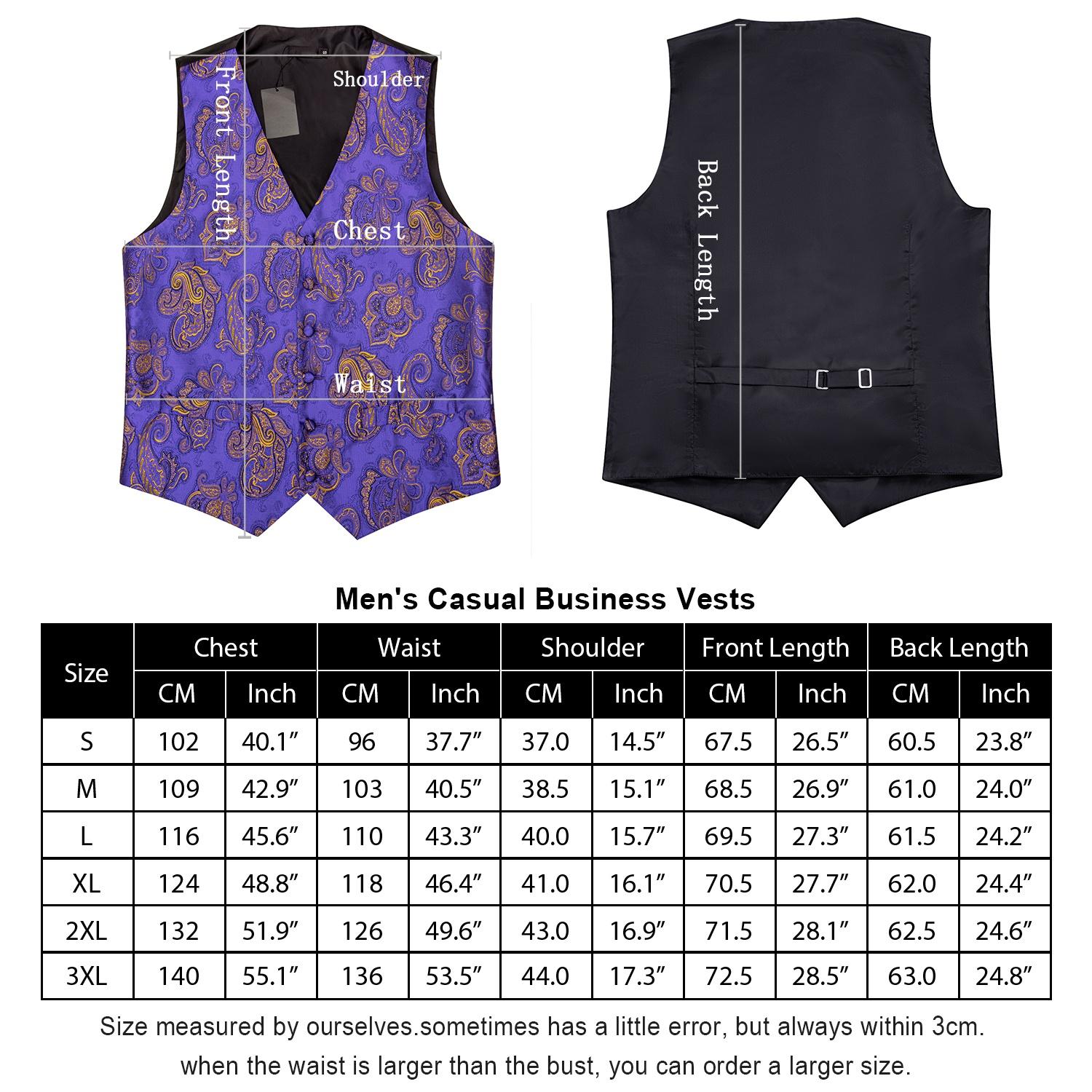 Mens 4PC Luxury Black Gold V-Neck Waistcoat & Tie Set, Formal Sleeveless Jacquard Vest with Paisley Floral Pattern, Elegant Fashion Menswear