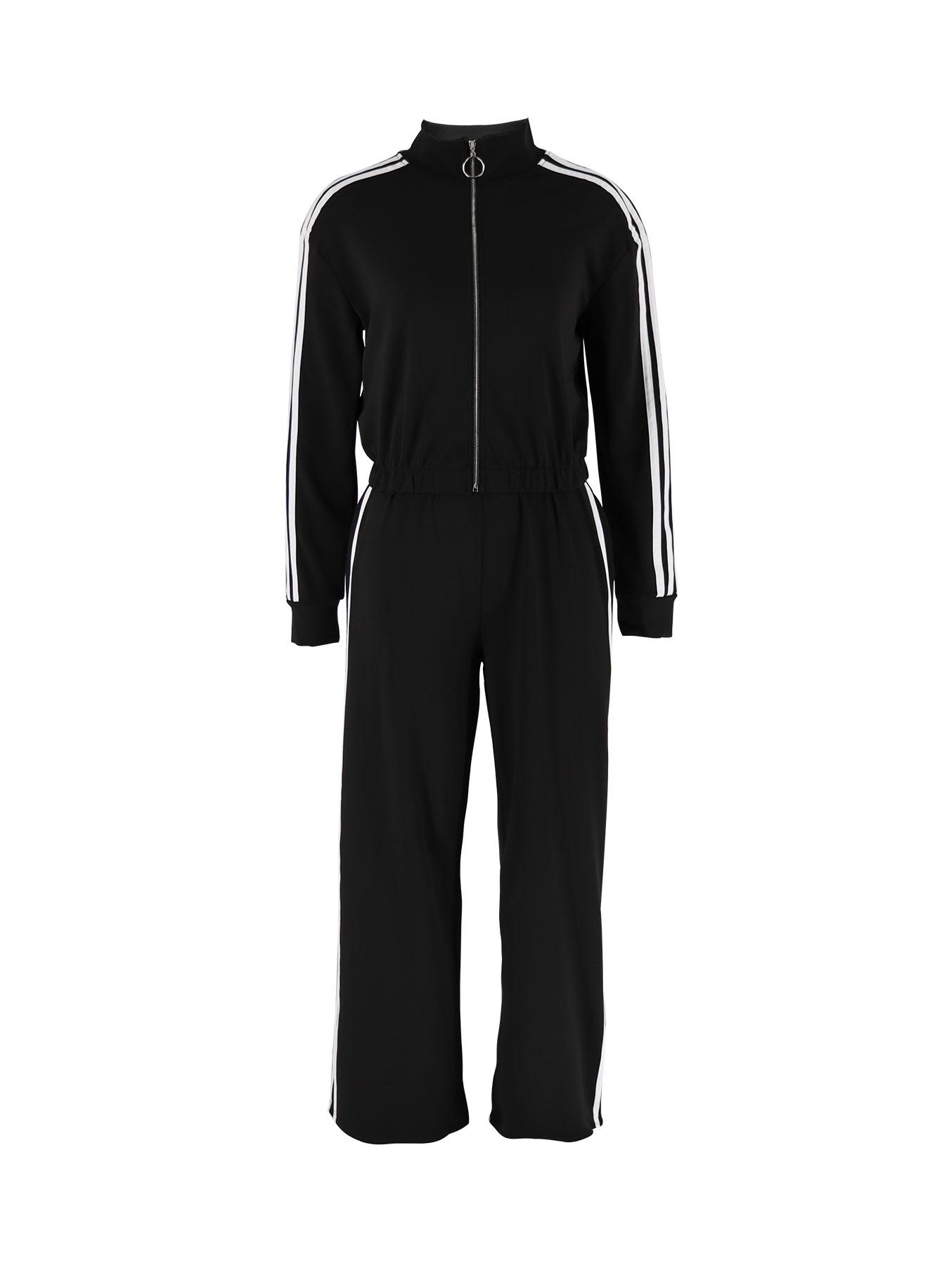 Plus Size 2 Piece Tracksuit Set for Women – Zip Up Long Sleeve Jacket and High Waist Pants, Casual Streetwear Outfit, Plain Tracksuit Set