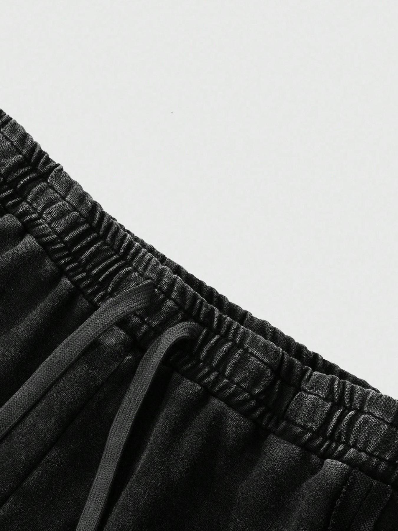 Men's Casual Cotton Sport Pants, Floral Print, Drawstring Waist, Ankle Length, Street Style, All Seasons, Ideal for Outdoor & Parties
