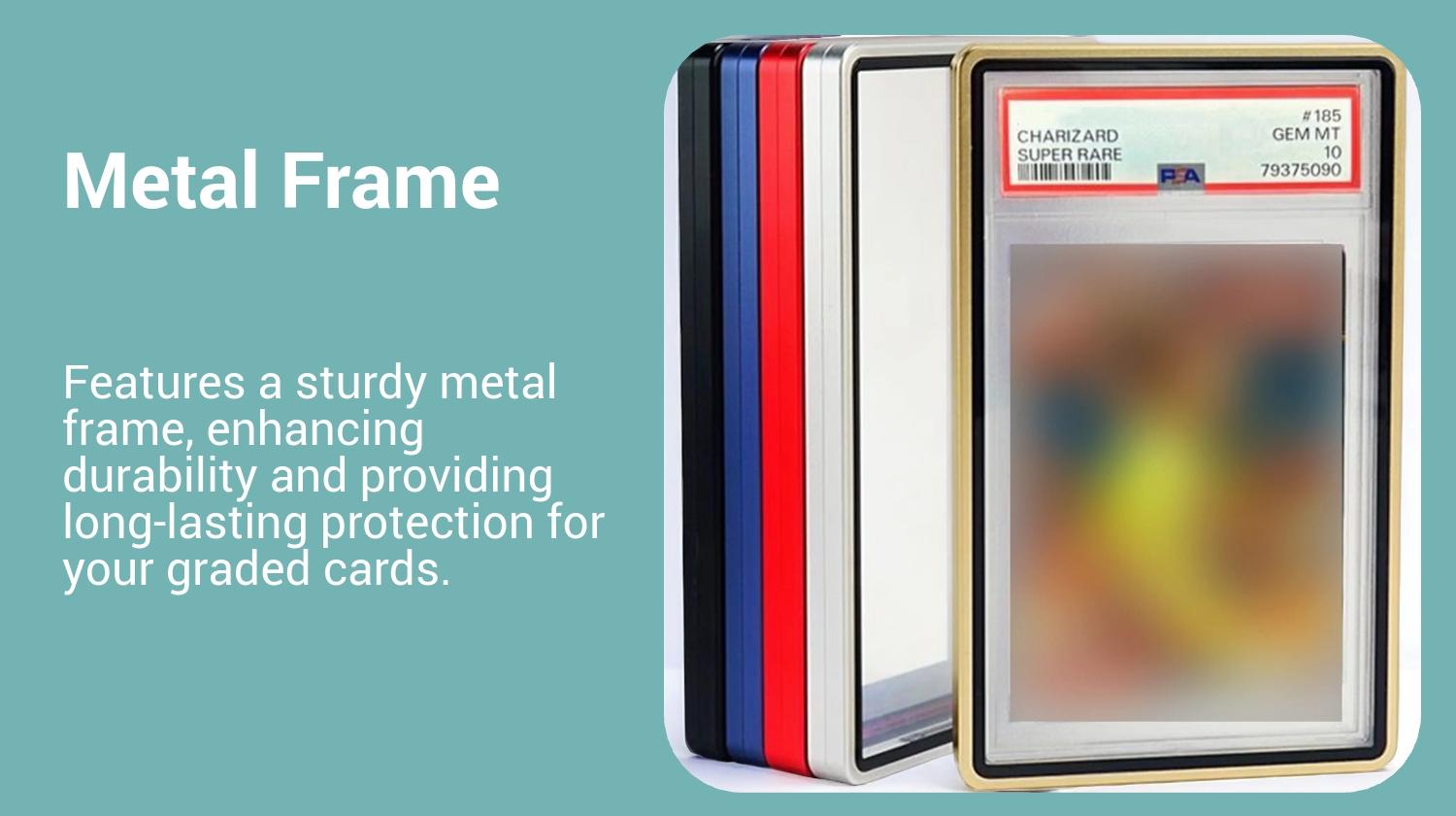 2pcs For PSA CGC 130PT Graded Card Protector with Metal Frame, Stackable Aluminum Trading Card Slab 2pcs For PSA CGC 130PT Graded Card Protector with Metal Frame, Stackable Aluminum Trading Card Slab