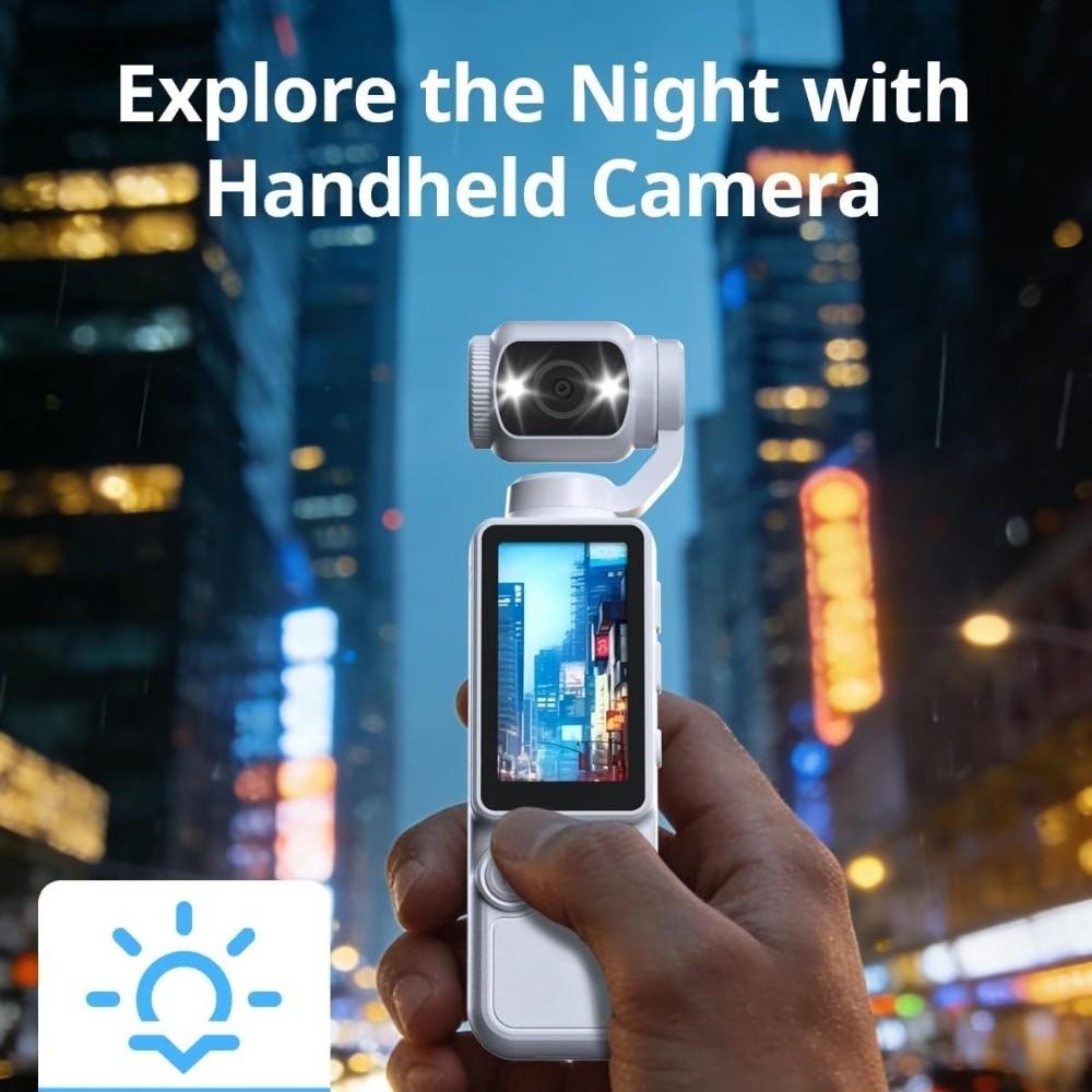 Portable Handheld Vlog Camera with 180° Swivel Lens & Auto Focus. Perfect for Outdoor Sports, Travel Shooting. Small Size, Easy To Carry Anywhere.