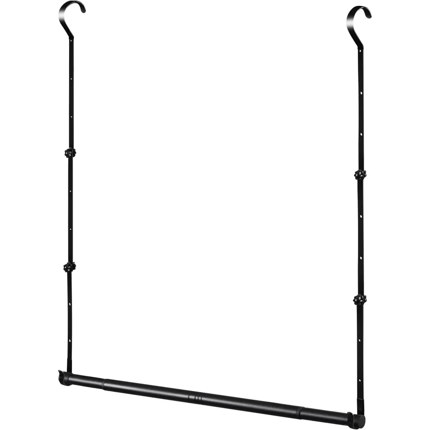 Hanging Closet Rods - Adjustable Height & Width Closets Bar Lower Extender | Heavy Duty Closet Rod for Hanging Clothes, Space-Saving & Expandable Double Hanging Bars for Clothing Storage and Organizer