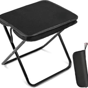 Portable Folding Bench, 13 Inch Lightweight Camping Stool, Adult Use, Ideal for Hiking and Fishing, Supports Up to 265 Lbs