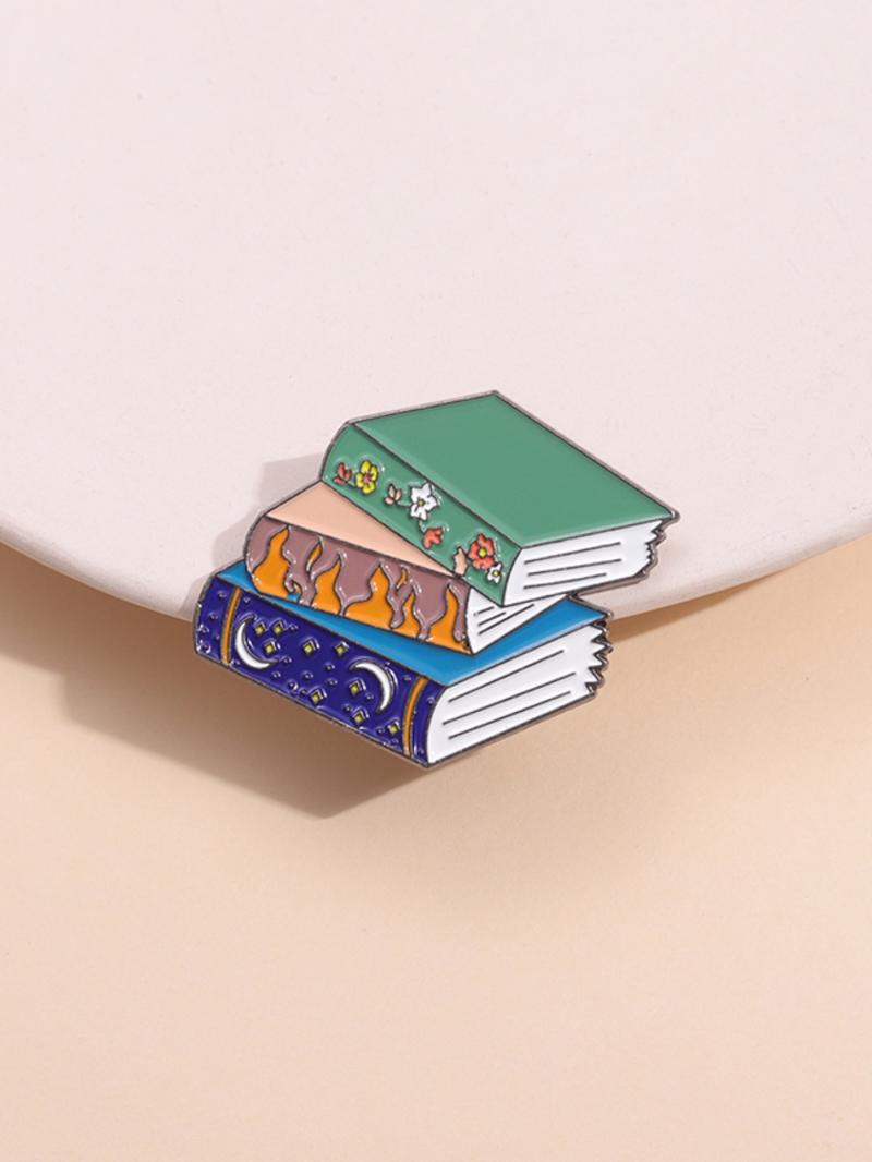 Cute Book Design Brooch, Fashion Alloy Brooch Pin for Women & Men, Funny Enamel Pin Suitable for Backpacks, Jeans, Scarves, Hats Decoration, Mother's Day Gift