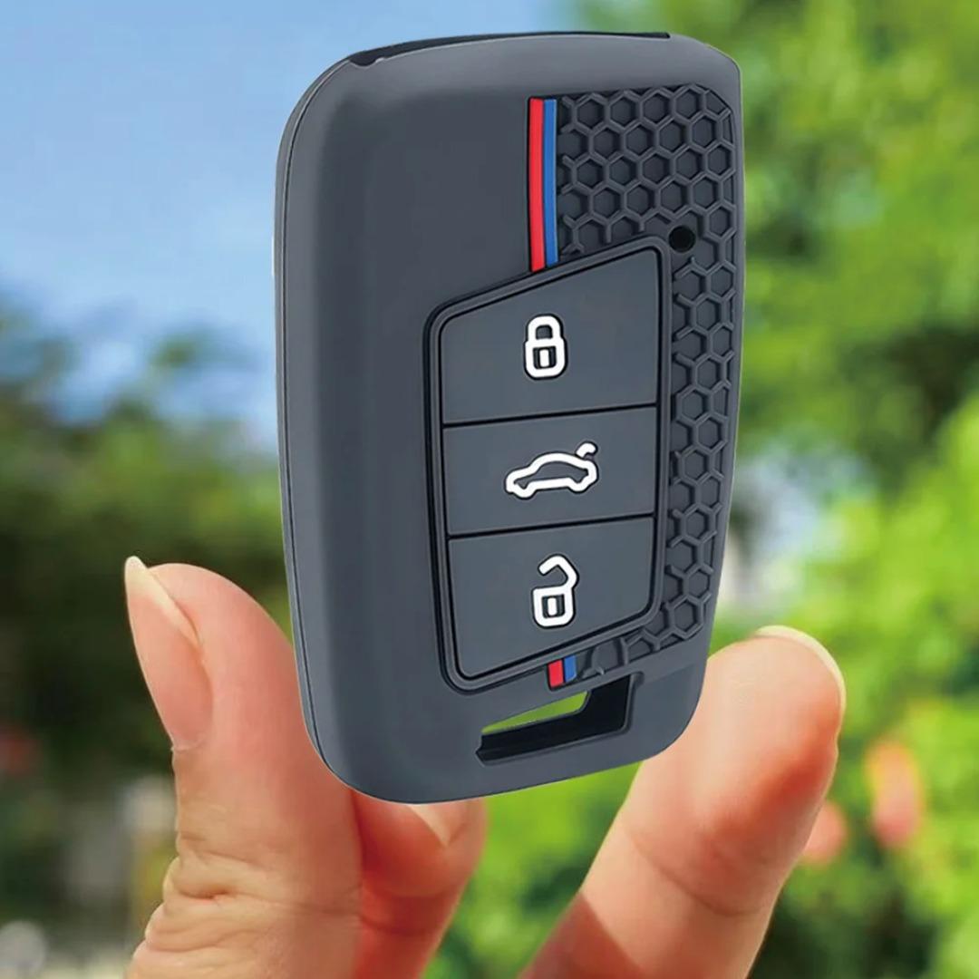 New Style Silicone Remote Car Key Case Cover For VW PASSAT B8 Skoda Kodiaq Superb A7 Car Keyless Fob Shell Holder Protector