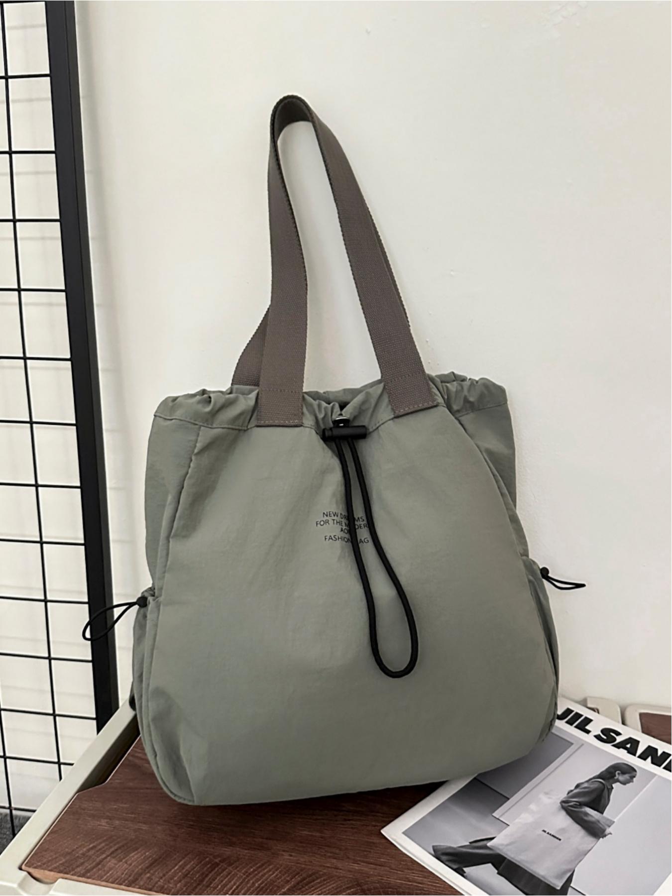 Multifunctional 3-way drawstring bag, lightweight canvas, large capacity, can be used as a backpack, shoulder bag, handbag, Sling backpack, versatile in multiple colors, suitable for commuting, casual wear, and everyday use, ideal for school, work