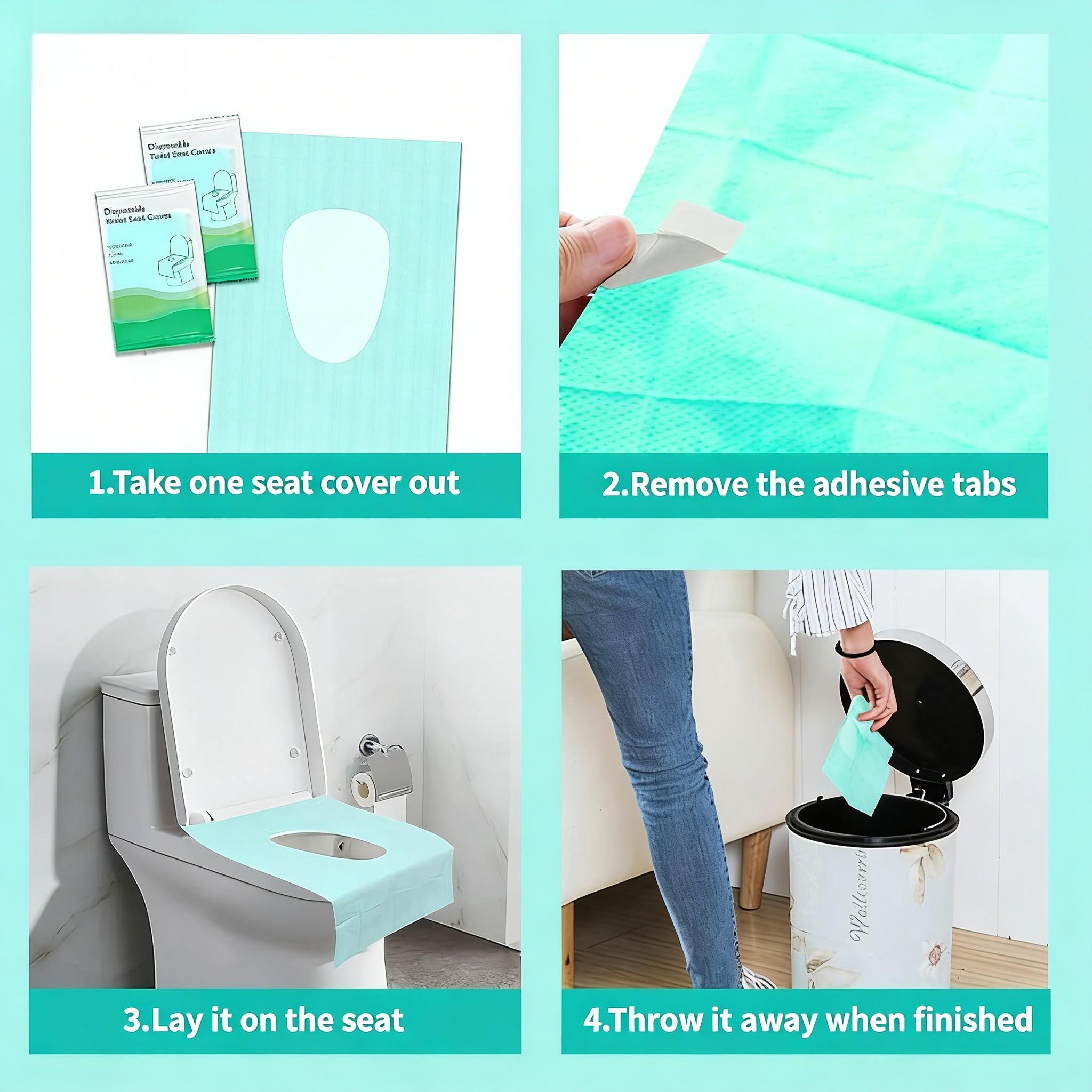 20pcs Disposable Toilet Seat Covers, Toilet Seat Covers Disposable Travel Size 20pcs Disposable Toilet Seat Covers, Gentle Toilet Seat Protectors for Home Bathroom Hotel Salon, Bathroom Accessories, Adults and Kids Room Accessories.