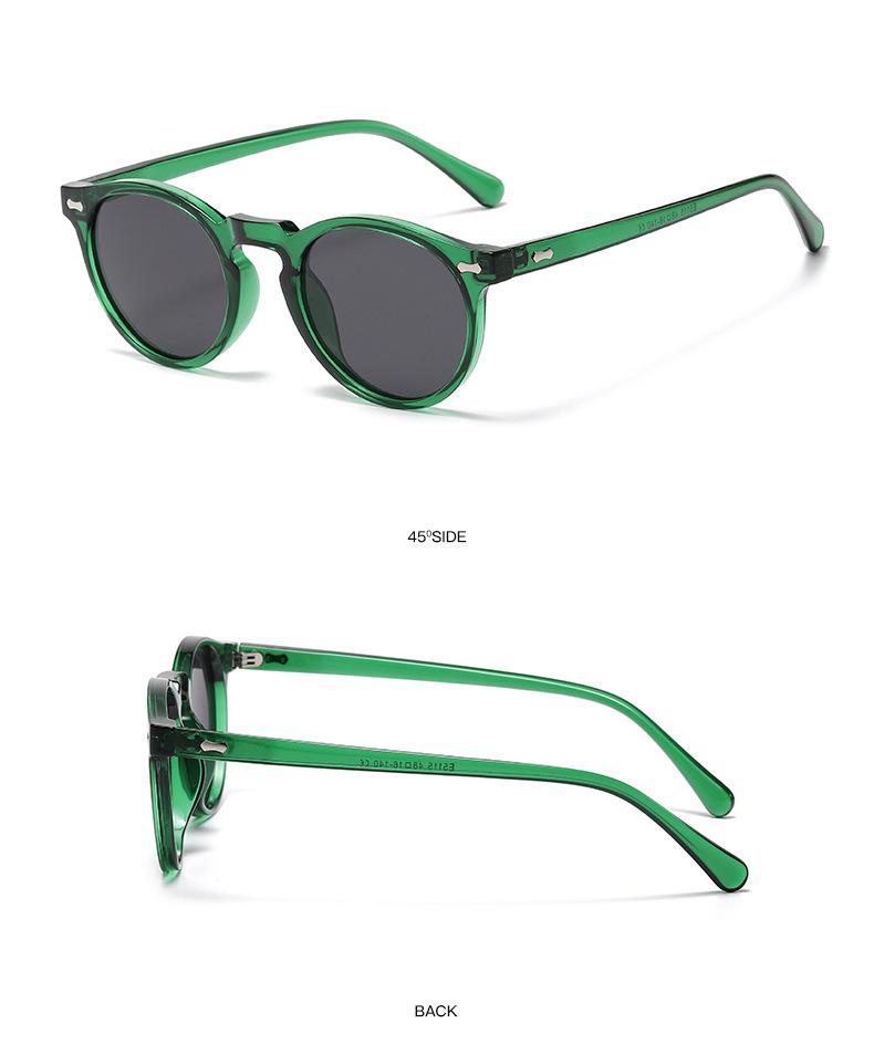 Retro Round Sunglasses Men Women Fashion Small Polarized Sun Glasses For Male Female Literary Vintage Shades Driving Eyeglasses Trendy Vintage Sunglasses