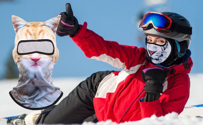 3D Cat Ski Balaclava Sheisty Face Mask with Ears Cute Animal Christmas Music Festivals Halloween Party Raves Ski Face Cover UV Protector Lightweight Outdoor Activities TikTokShopJumpstartSale