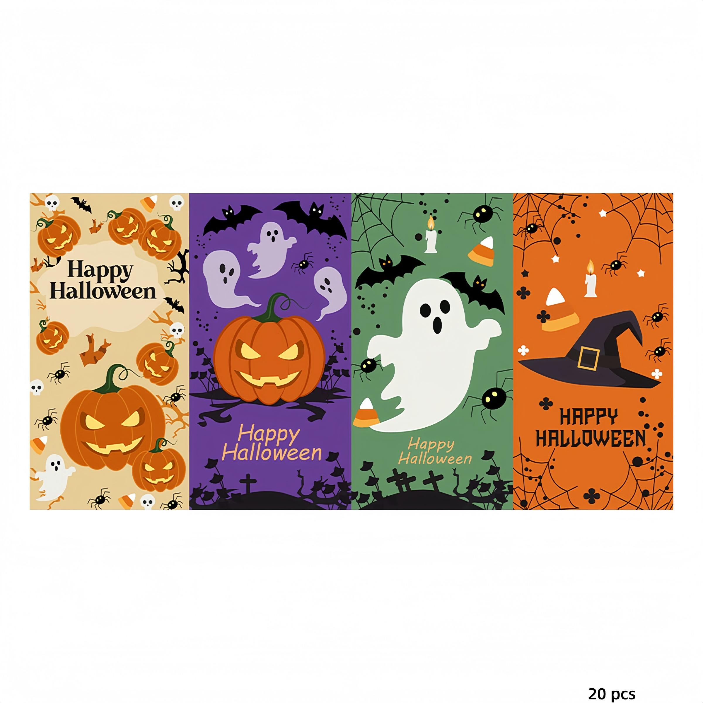 Halloween Sealing Stickers, Large Rectangular Labels for DIY Gifts & Baking, Holiday Tags for Wrapping & Stationery Decoration