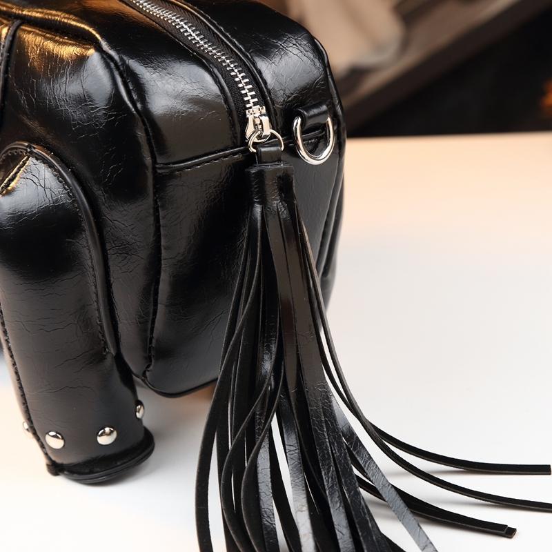 Unique Design Small Horse Bag for Women, Personalized Studs Fringe Animal Purse, Vintage Punk Style Handbag Shoulder Bag