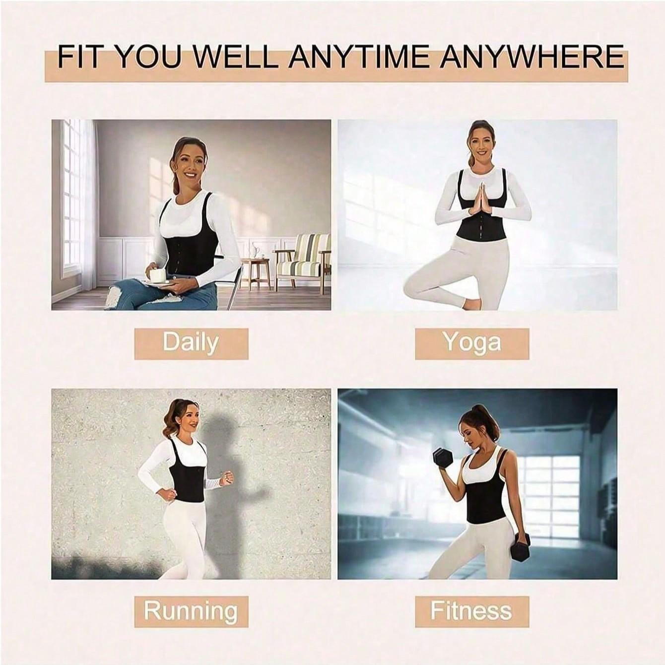 Women's Sports Waist Trainer Belt, Adjustable Zipper Body Shaper, Abdominal Support, Workout Sauna Belt, Yoga Running Girdle Gift