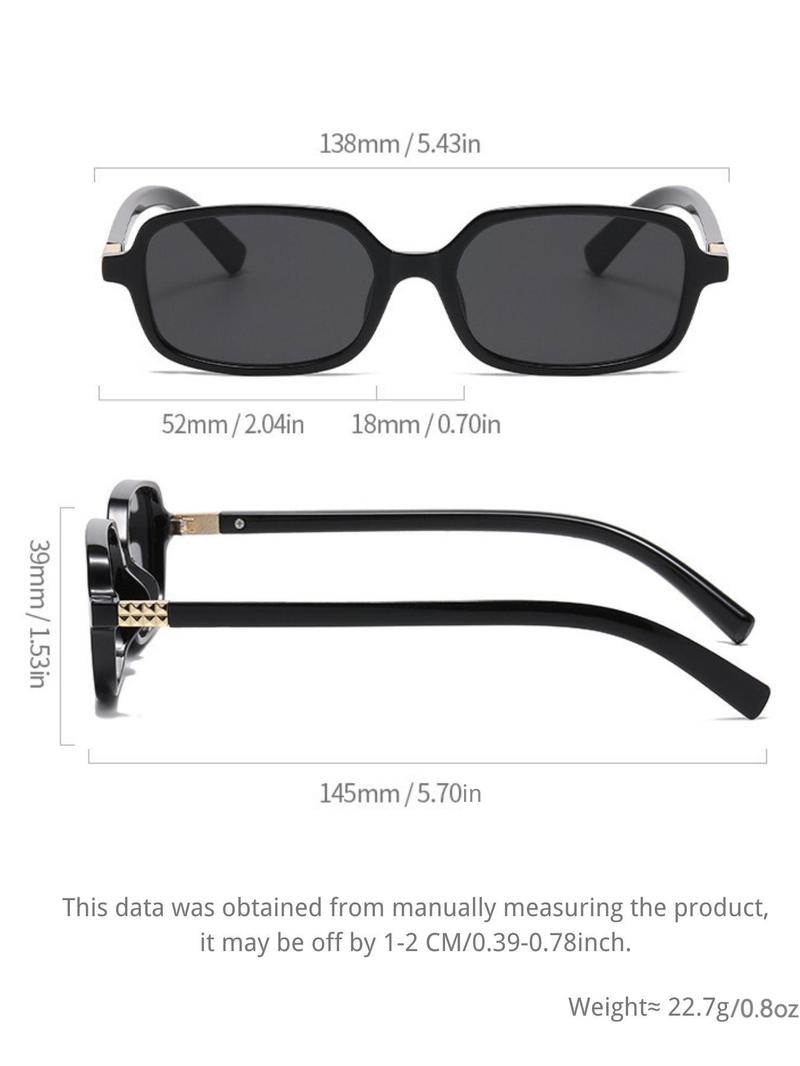 Unisex Vintage Sunglasses, Trendy Casual Sunglasses for Everyday Use, Fashion Accessories for Outdoor Activities
