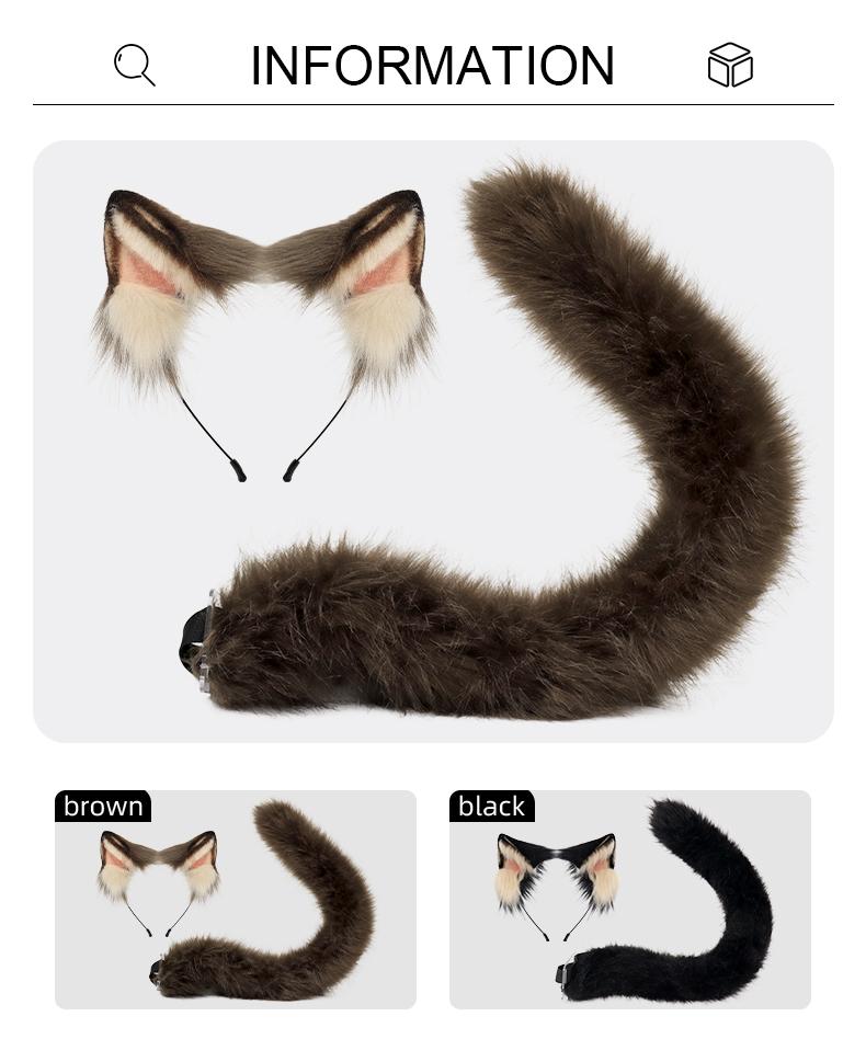 Fluffy Cat Ear and Tail Set – Soft Plush, Adjustable, for Cosplay, Halloween, Anime & Roleplay Fluffy Cat Ear and Tail Set – Soft Plush, Adjustable, for Cosplay, Halloween, Anime & Roleplay