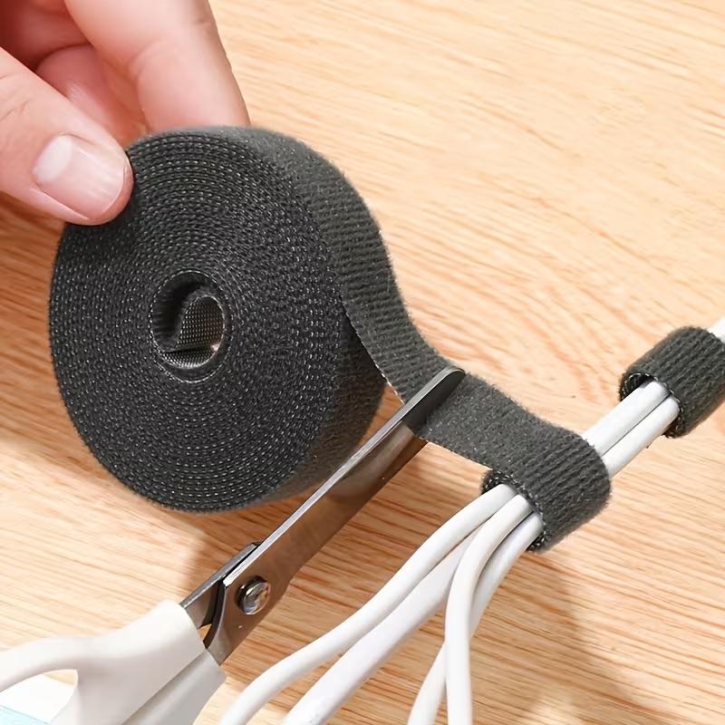 Self-Adhesive Hook & Loop Cable Ties, 5m Wire Organizers for Secure Wiring Management, Durable Fastening Solution for Home Office Use