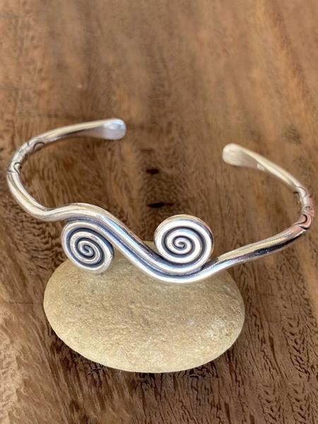 Bohemian Spiral Design Adjustable Bracelet, Cuff Bangle, Vintage Unisex Casual Daily Wear, Creative Old Look Fashion Accessory