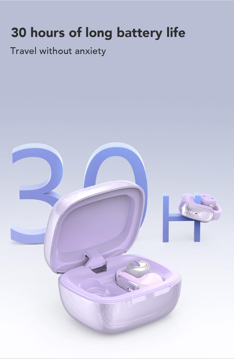 ERAZER XF28 Translation Wireless Earbuds, Clip-On Ear Headphones, Supports Real-Time Translation in 134 Languages With APP, Bluetooth 6.0 Earphones, Audio Wireless Earbuds for Music & Phone Calls,Waterproof Sports Electronic Headphones with Long Endurance