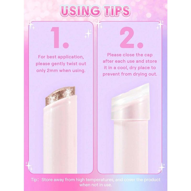 PAGE VINE Popular Water Gloss Jelly Highlight Eyeshadow Stick Super Shiny Multi-color Eyeshadow Highlight Stick