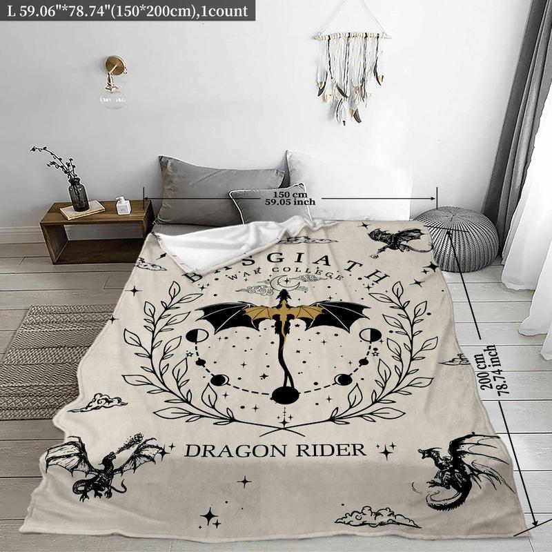 Dragon Pattern Blanket, 1 Count SoftComfortable Throw Blanket, Bedroom BeddingBlankets, Warm Napping Blanket for Home OfficeTravel Camping throw blanket comfortable flannel