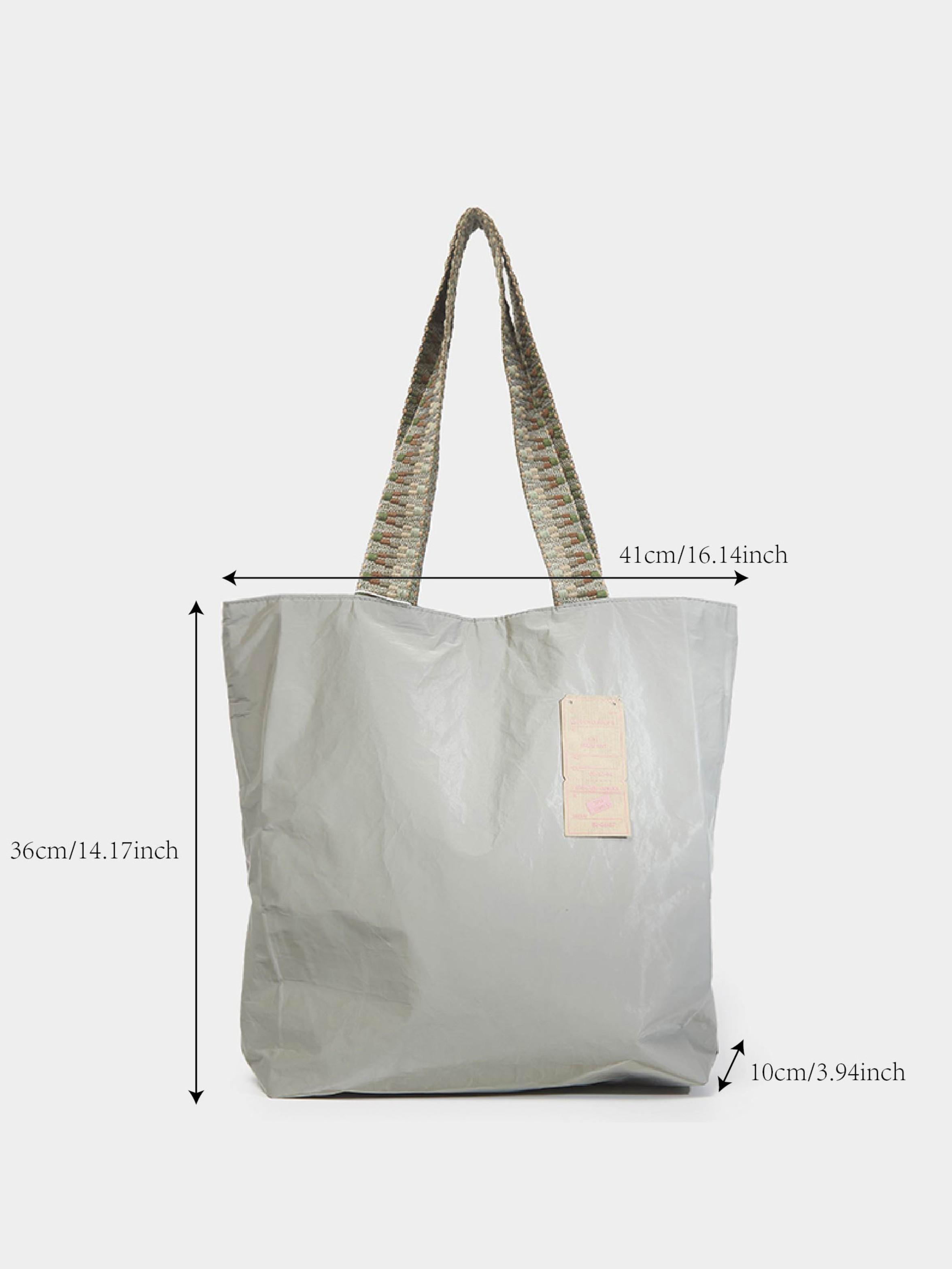 Women's Tyvek Material Shoulder Bag, Fashionable Style Medium Size Waterproof Shopping Bag, Stylish Daily Use Accessory
