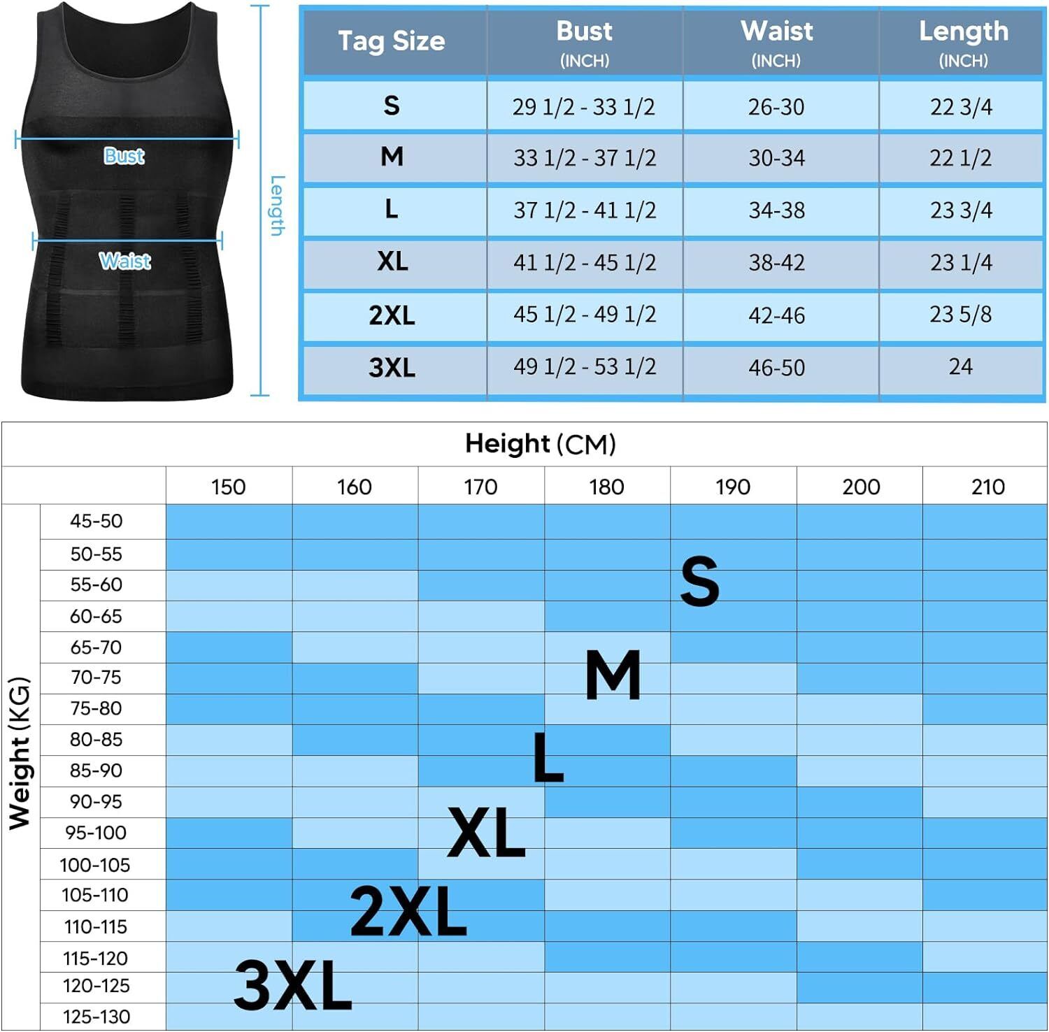 CATTIBOR 1-2 Pack Men Solid Compression Vest Shaping Vest,Men Sleeveless Shirt Shapewear,Men T-Shirt Sport Vest,Men Breathable Round Neck Compression Tank Top Men Shirt For Running Workout Fitness  Basketball,Menswear Underwear For All Seasons,Boy Vests