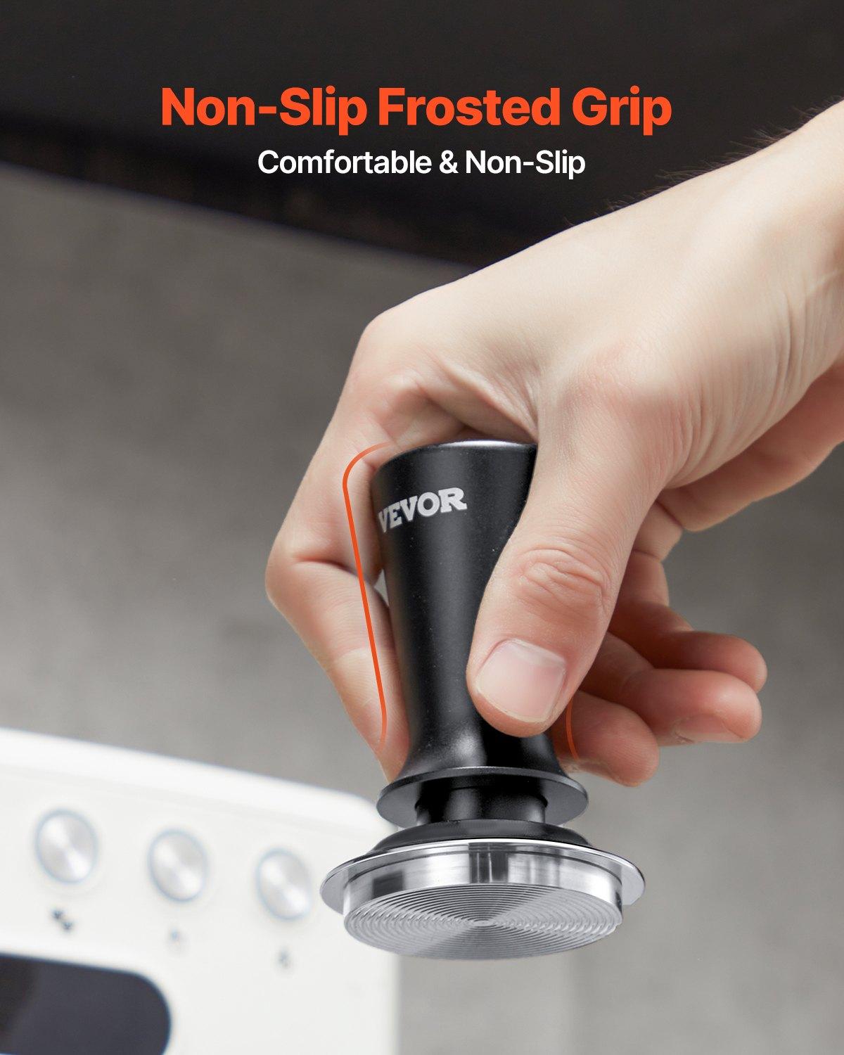 VEVOR Espresso Tamper 51mm, Spring Loaded Coffee Tamper, 30 lbs Tamper Tool Espresso, Stainless Tamper with Non-Slip Grip VEVOR Espresso Tamper 51mm, Spring Loaded Coffee Tamper, 30 lbs Tamper Tool Espresso, Stainless Tamper with Non-Slip Grip