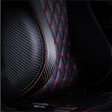 Dowinx Gaming Chair Office Chair PC Chair with Massage Lumbar Support, Racing Style PU Leather High Back Adjustable Swivel Task Chair with Footrest