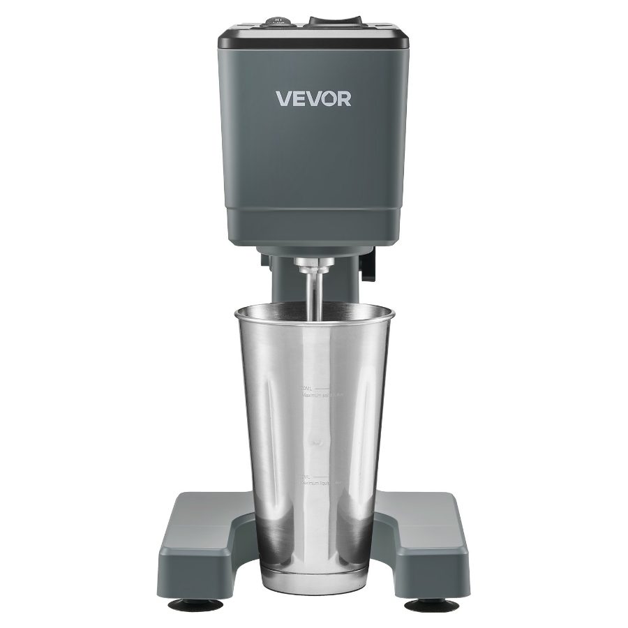 VEVOR Milkshake Maker, 150W Milk Shake Maker Mixer, Single Head Drink Mixer Blender Machine, Dual-Speed Adjustment Milkshake Blender with Stainless Steel Cup, for Home, Kitchen, Bar Beverage Shop