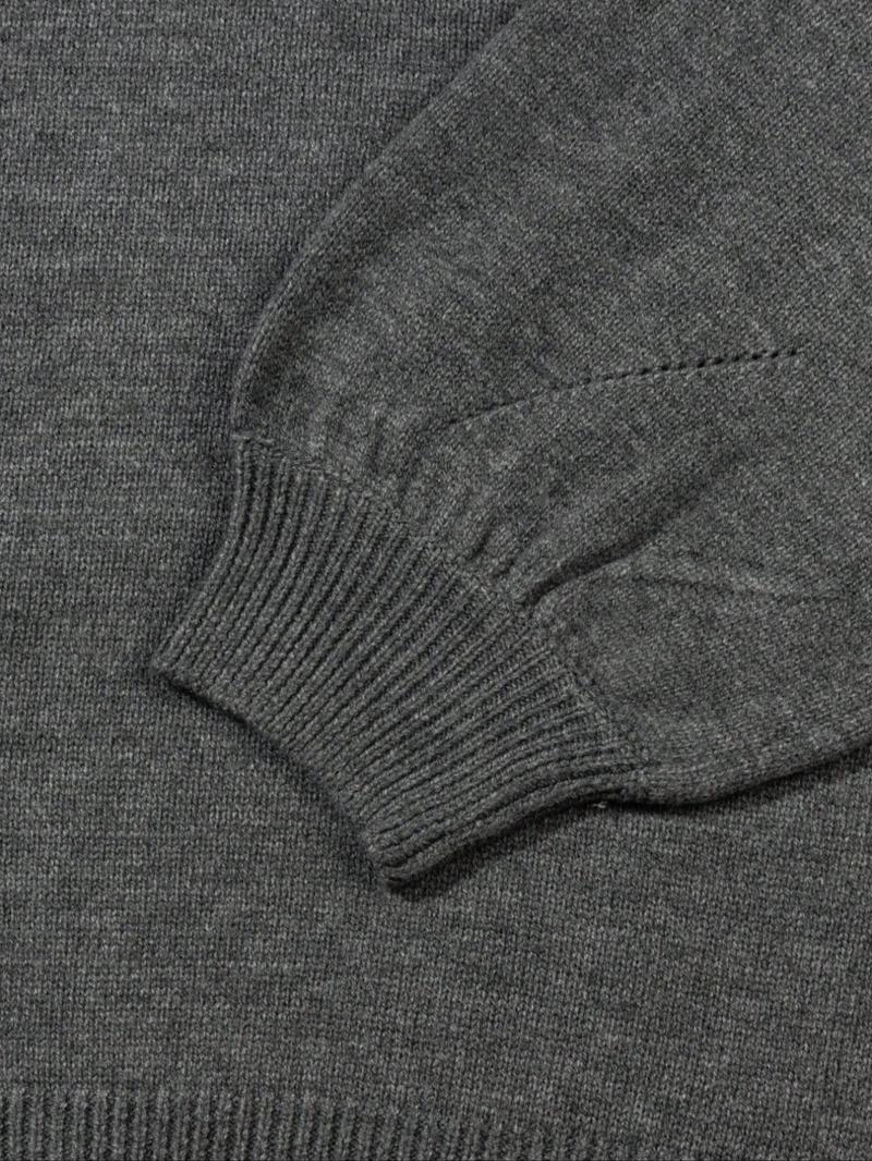 Women's Loose-Fitting Knit Sweater, Round Neck Design, Multifunctional Bell Sleeve, Side Slit Zipper Detail, Casual Fall/winter Wear Knitwear