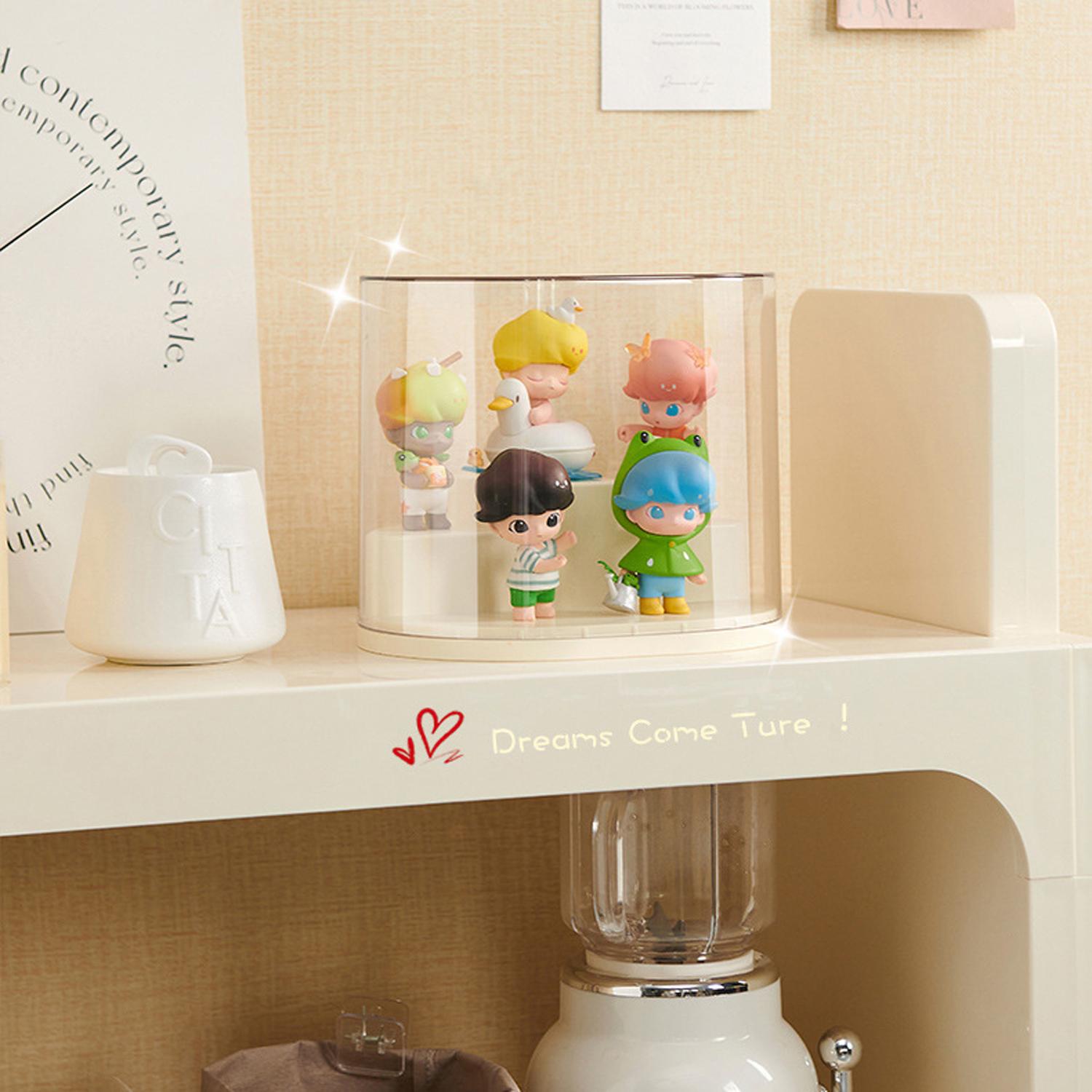 Mini Figure Display Case Organizer Box, Transparent Storage Holder for Small Collectibles & Labubu Figures, Stackable Design