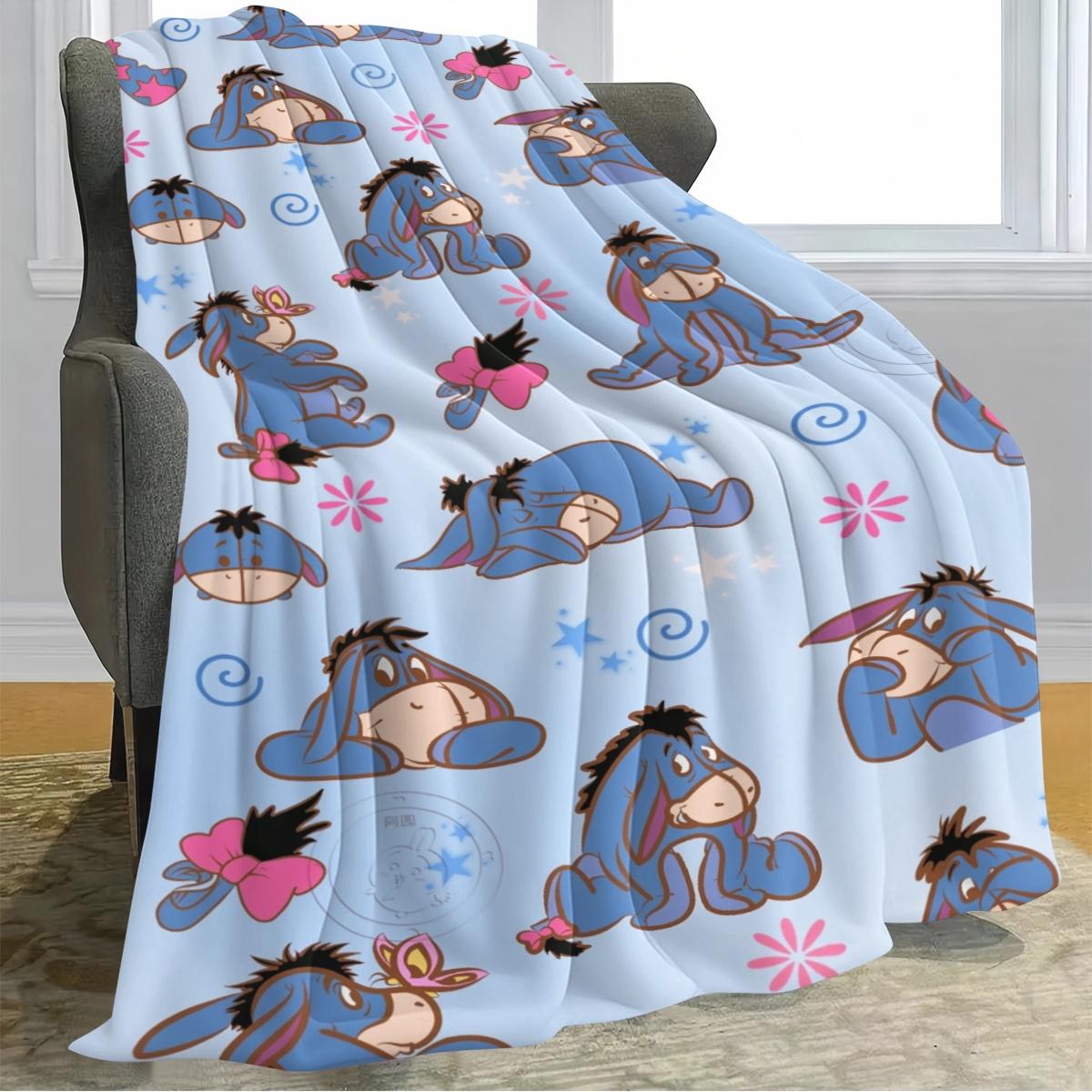 Soft Comfortable Printed Blanket, Office Nap Air Conditioning Blanket, Sofa Blanket, Autumn Winter Car Blanket, Hotel Couch Bed Camping Multi-Purpose Blanket