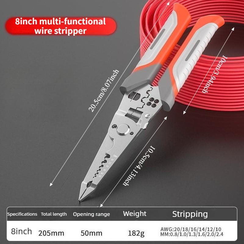 Professional  Wire Stripper Tool, Stripping Cutting Crimping Pliers,  Multi-Function Wire Tool for Electricians Industrial Home, Hand Tools