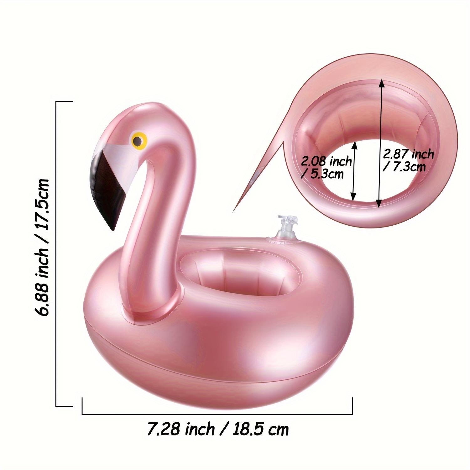 Set of 12 Inflatable Flamingo Drink Holders – Perfect for Summer Pool Parties, Reusable Cute Animal Coasters, Ideal for Keeping Drinks Afloat