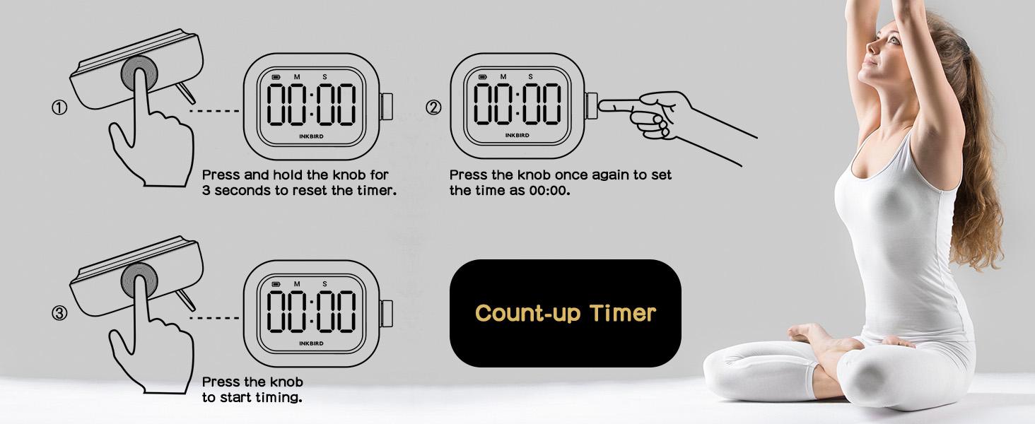 INKBIRD Kitchen Timer, LED Magnetic Timer with Backlit Display Screen, Suitable for Reading, Learning, Fitness, and Cooking, Kitchen Accessories INKBIRD Kitchen Timer, LED Magnetic Timer with Backlit Display Screen, Suitable for Reading, Learning, Fitness, and Cooking, Kitchen Accessories