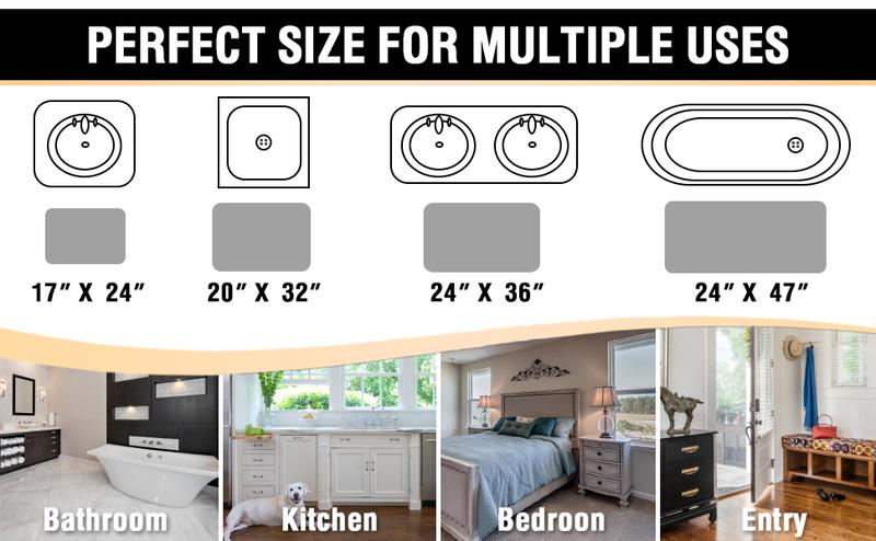 H.VERSAILTEX Bath Mat Bath Rug for Bathroom Luxury Chenille Bathroom Rug Mat Extra Soft and Absorbent Microfiber Shaggy Rugs Non Slip Rug Quick Dry Bath Mat Washable