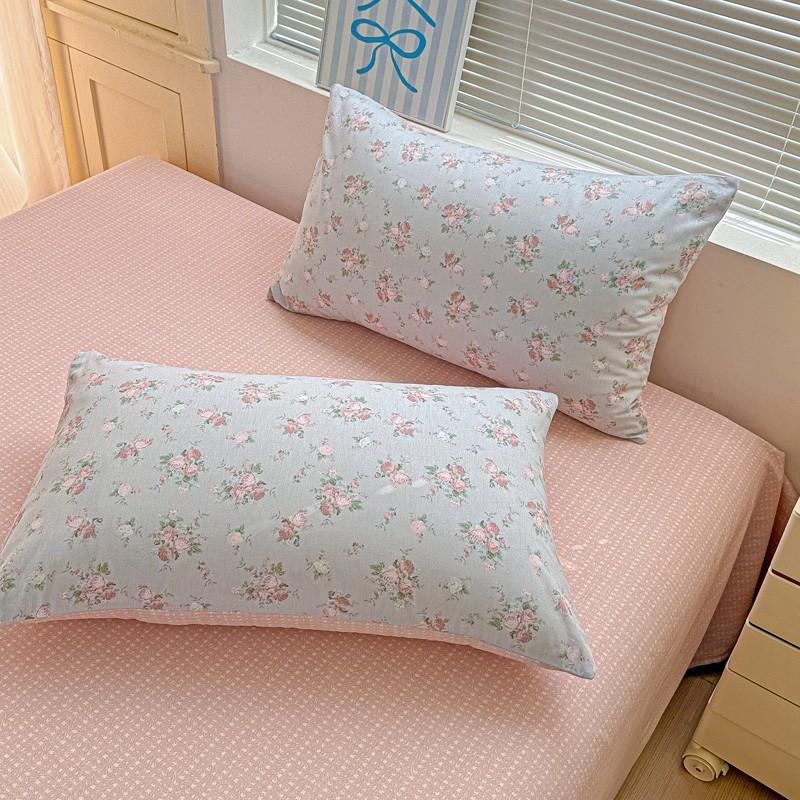 Fresh Small Floral Pillowcase, Cartoon Pillowcase, Single Pack & Twin Pack, High Gram Weight, Soft Comfortable, Home Essentials