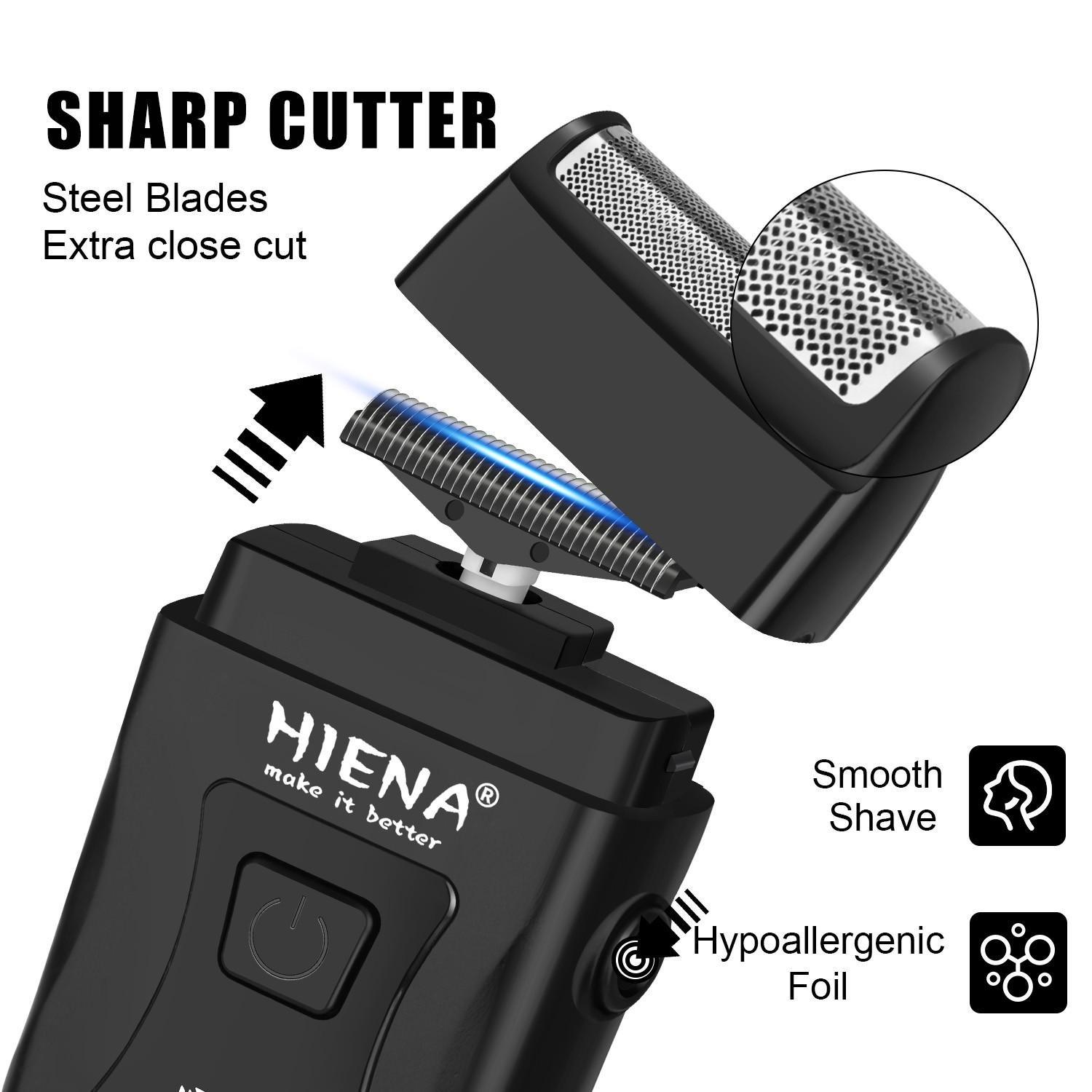 HIENA 4-in-1 Professional Grooming Kit｜Hair Clipper & Beard Trimmer for Styling, Salon Quality for Home or Pro Use. USB Fast Charge, Portable Complete Set