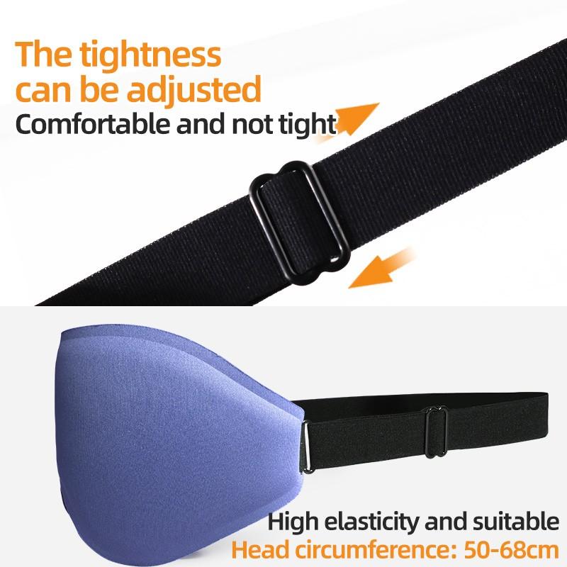 Sleep eye mask suitable for side sleepers, men and women, sleep light-blocking eye mask, 3D contoured cup sleep eye mask, soft and breathable sleep eye mask, with adjustable elastic strap, ideal for travel use