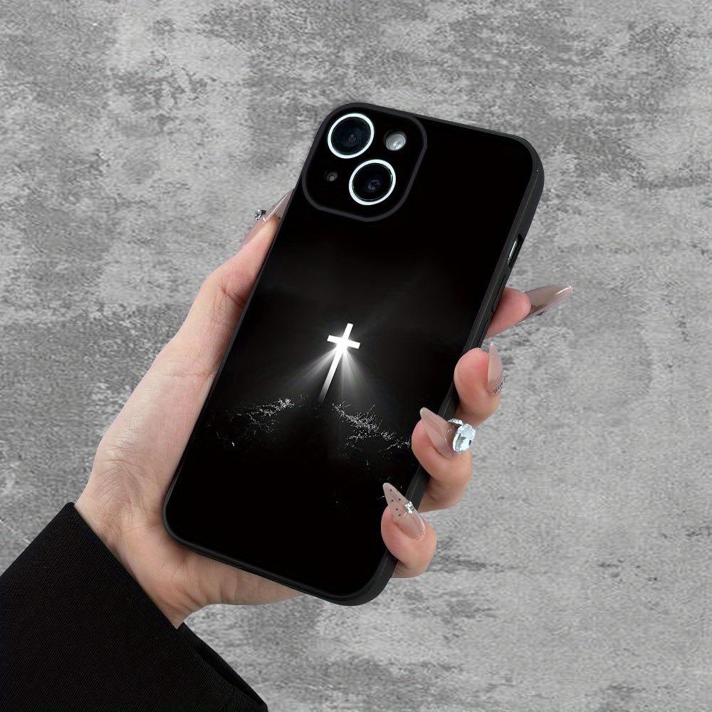 Cross Pattern Shockproof Case for iPhone 15/15 Plus/15 Pro/15 Pro Max/11-16 Promax, Cover, Accessories, Simple Design, Perfect Gift