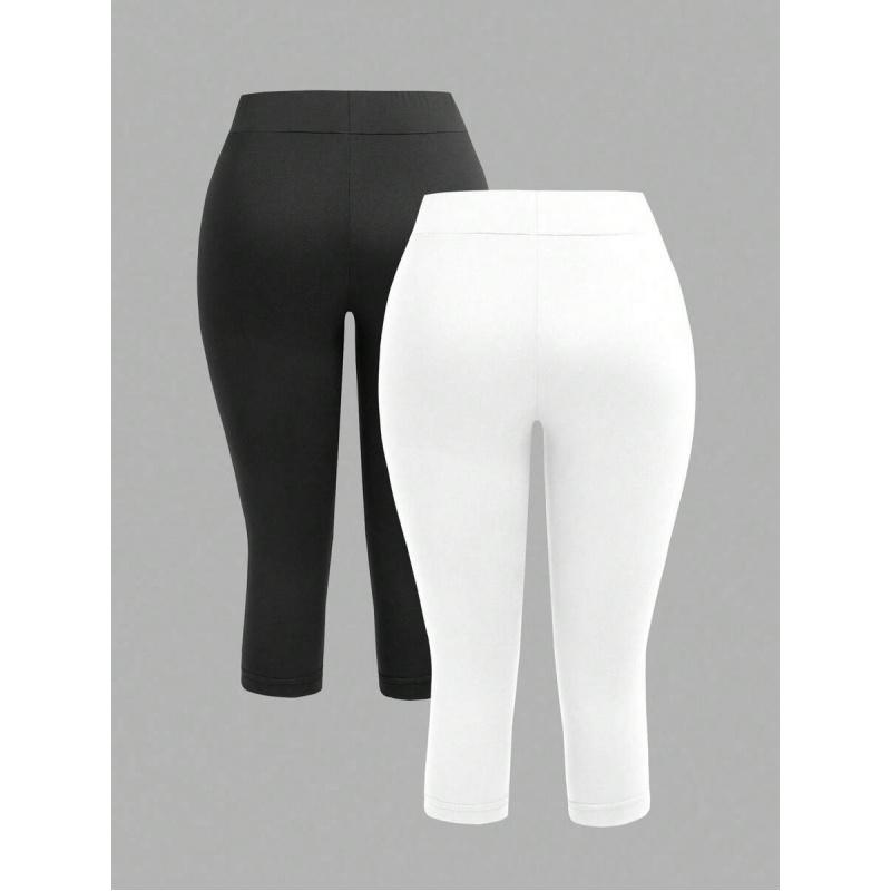 ASANDY Women 95% Cotton Skinny 3/4 Leggings Black And Grey Summer Casual Yoga Activewear High Waist Breathable ASANDY Women 95% Cotton Skinny 3/4 Leggings Black And Grey Summer Casual Yoga Activewear High Waist Breathable