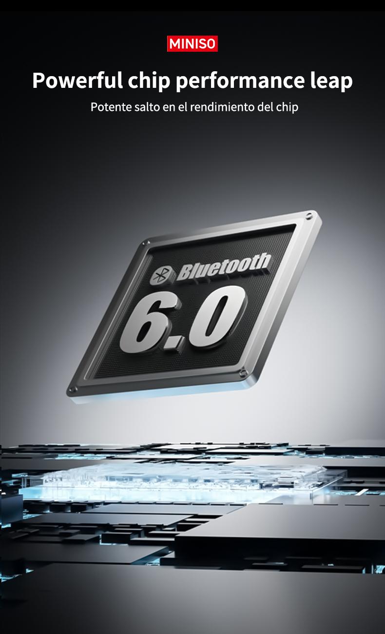 MINISO True Wireless Luminous Earphones MS191, Bluetooth 6.0 Open Earphones, Long Battery Life Wireless Ear Clip Earphones, Wireless Sports Earphones