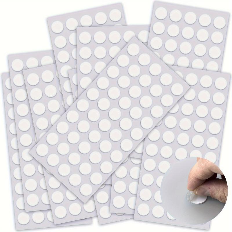 200pcs Double-sided Adhesive Tape Dots Clear 10mm/0.5” Round Stickers Acrylic No Trace Transparent Adhesive Detachable Putty Tape Glue Tape For Hanging On The Wall For Decoration
