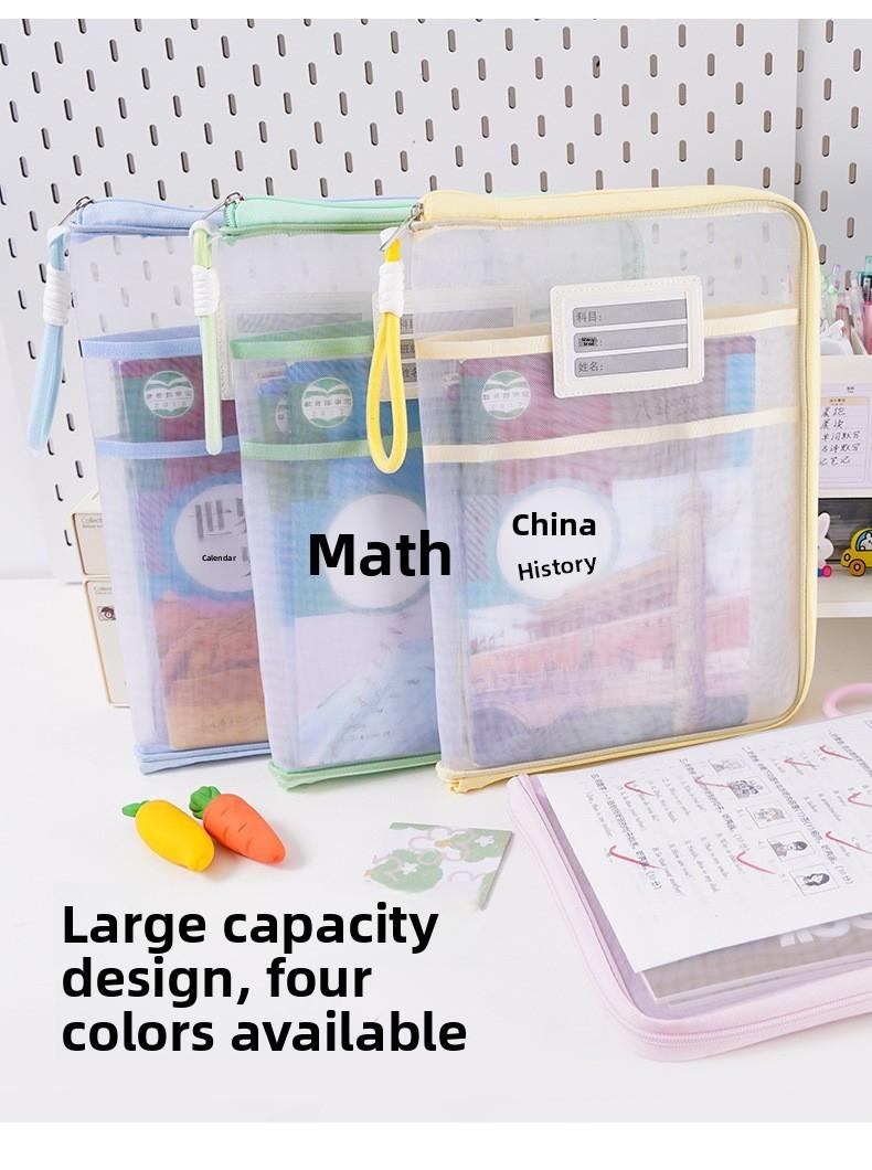 A4 to A3 Painting Storage Bag Handheld Document Folder Student Exam Paper Organizer Subject Classification Homework Pouch