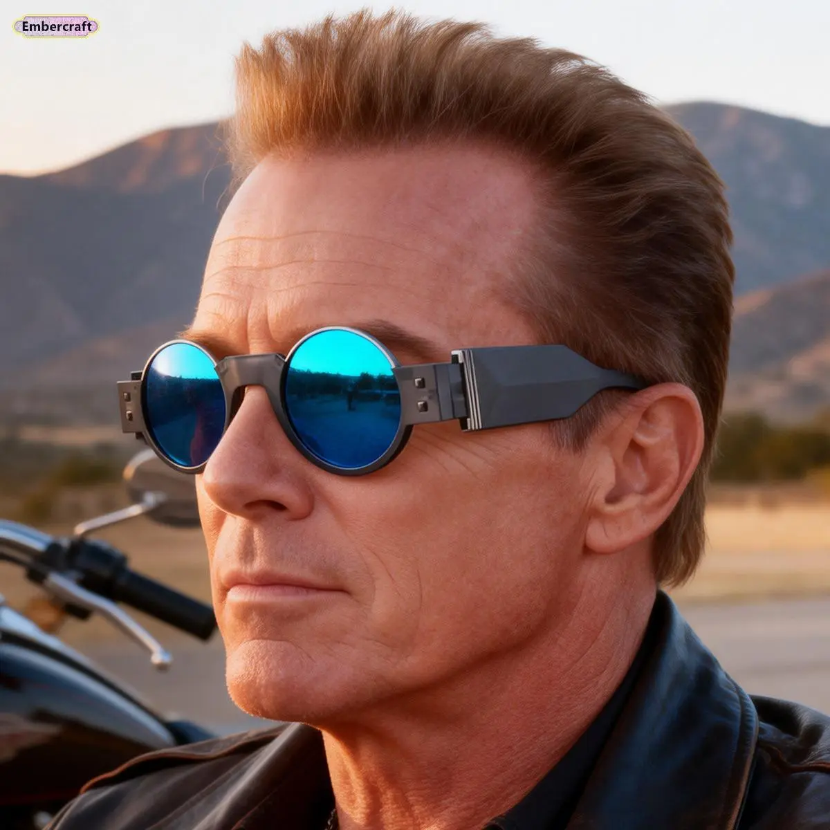 Men's Retro Round Nylon Statement Frame Sunglasses - Trendy Styling, Polarized Dark Lenses, Lightweight UV Protective, Comfortable Men's Eyewear for Street Style Daily Wear, Uv Protective Sunglasses, Trendy Styling Sunglasses