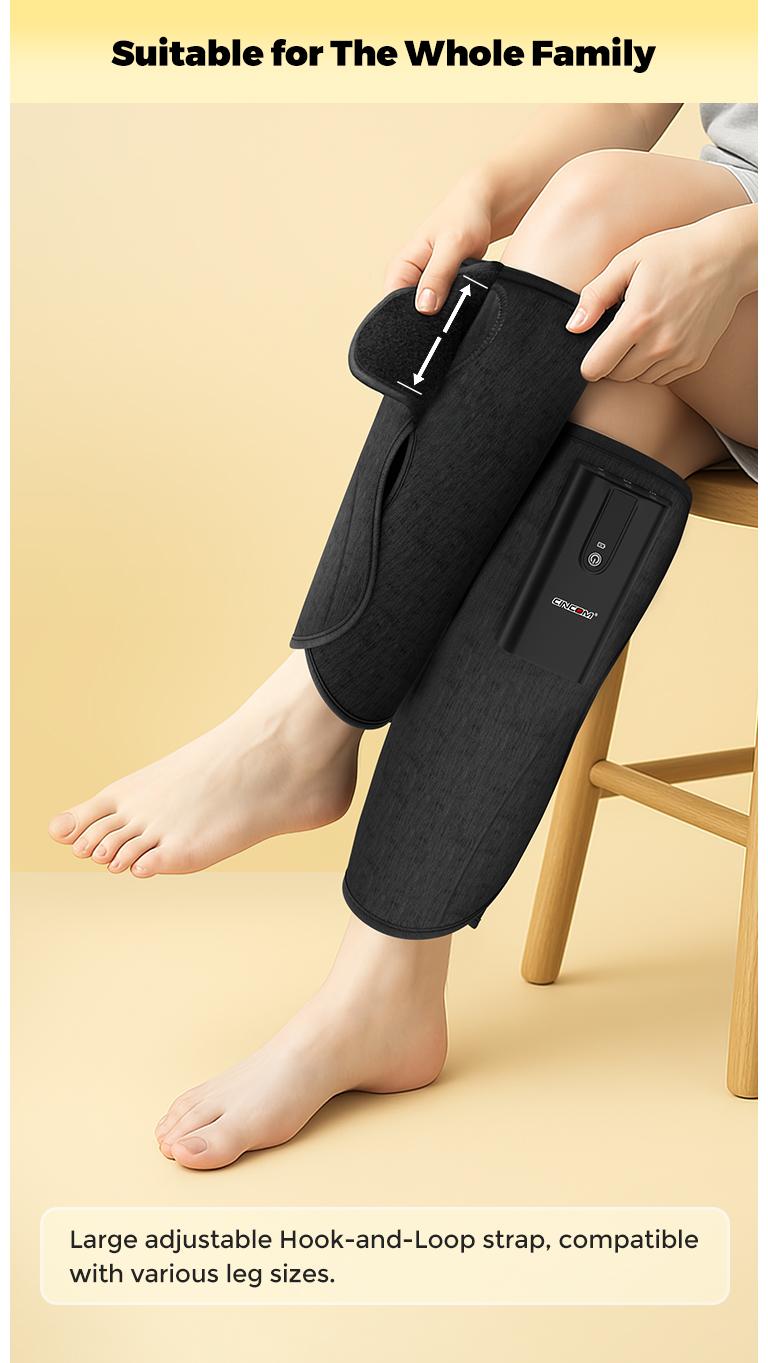 CINCOM Heated and Portable Leg Massager with Calf Airbags, Adjustable Modes and Intensity Levels for Enhanced Comfort – The Ideal Relaxation Gift for Loved Ones