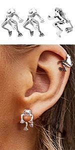 Frog Earrings for Women Cute Stuff Vintage Frogs Shaped Stud Earring Funny Cute 3D Animal Earrings Whimsical Jewelry Unique Gifts for Women Mothers Day Gifts