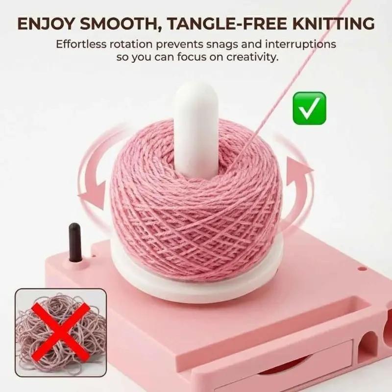 Multifunctional Portable Yarn Holder Spinning Machine, Phone Stand for Tutorial Viewing, Detachable Bobbin Box, Hook Needle Organizer