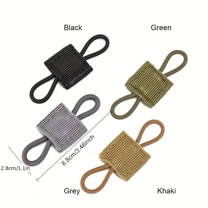 4pcs Multi-Color Durable Polyester MOLLE Backpack Clips with Elastic Webbing Lock - Ideal for Securing Gear on Tactical Packs