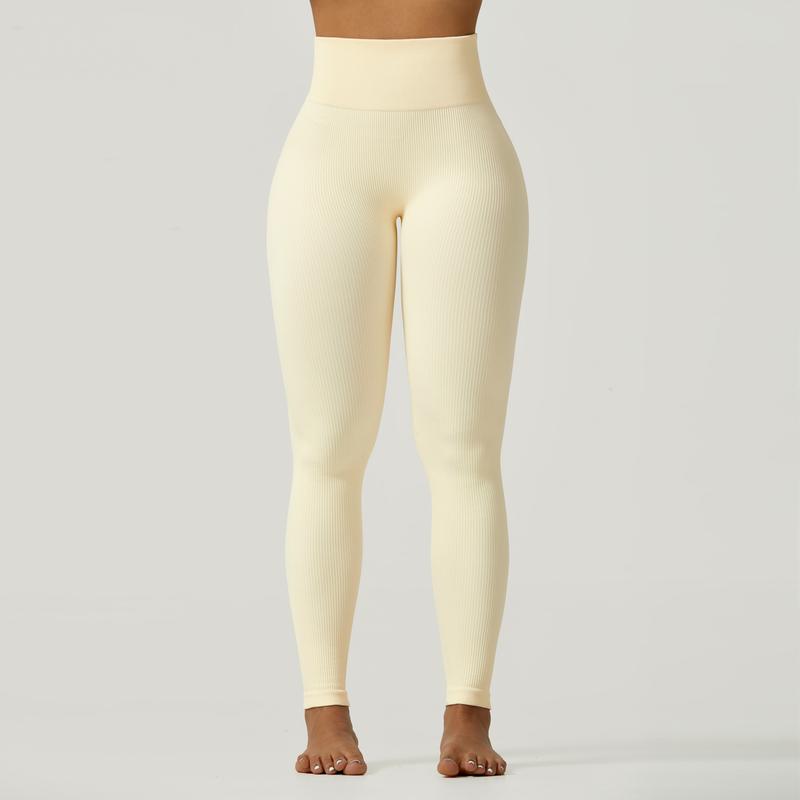 NcmRyu Women's High-Waist Ribbed Leggings - GRS-Certified Buttery-Soft Recycled Fabric Booty-Lifting Activewear yoga pant women Gym Tights Clothes Casual Comfy Sporty