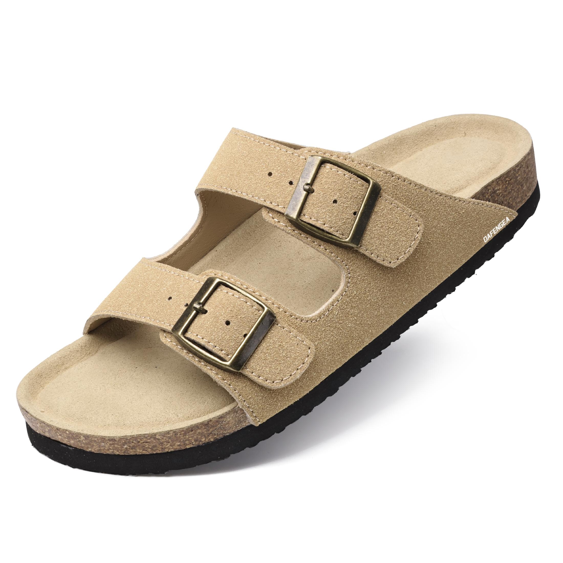 Women's Sandals Soft Footbed Adjustable Cork - Buckled Slip-On Sandals For Casual & Outdoor Wear Springfresh
